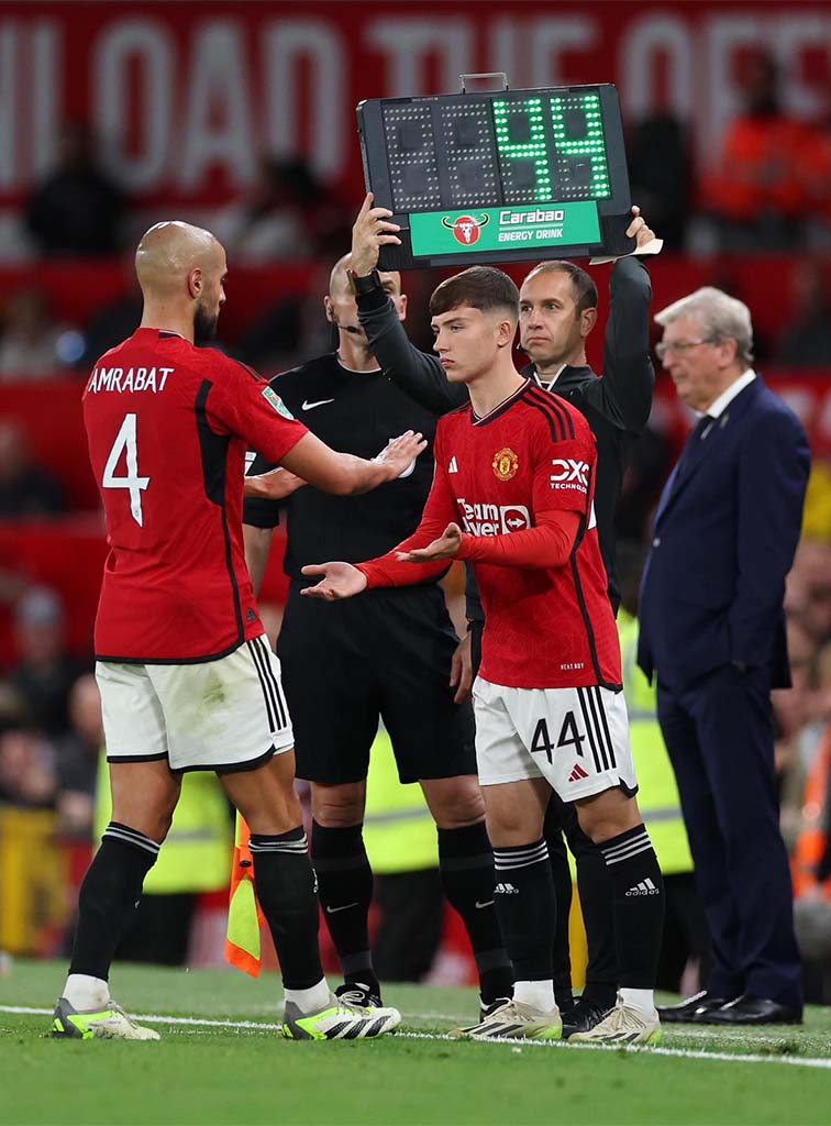 Dan Gore preparing to enter a football match